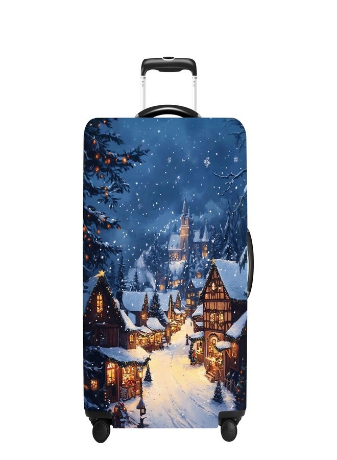 THISFIND Snow Scene Travel Suitcase Protector Elastic Protective Washable Luggage Cover With Concealed Zipper Fits 20-34 Inch (Christmas-5, XL(32-34inch suitcase)) - Image 1
